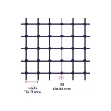 Grillage à lapin fermette plastifié - maille 13 mm