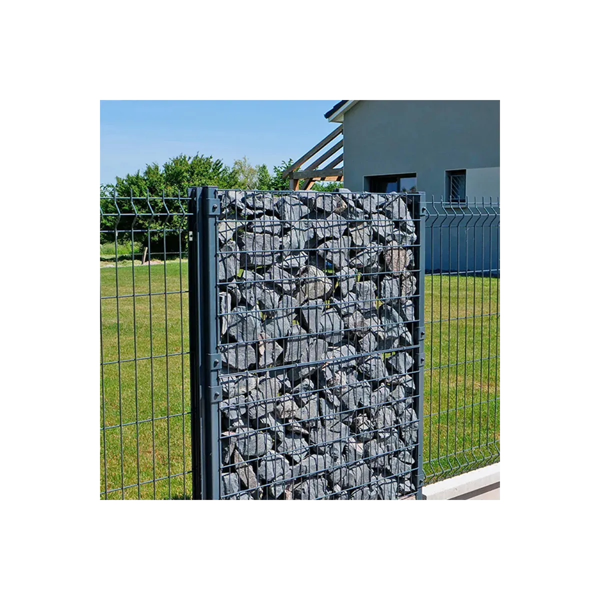 Poteau pour clôture gabion