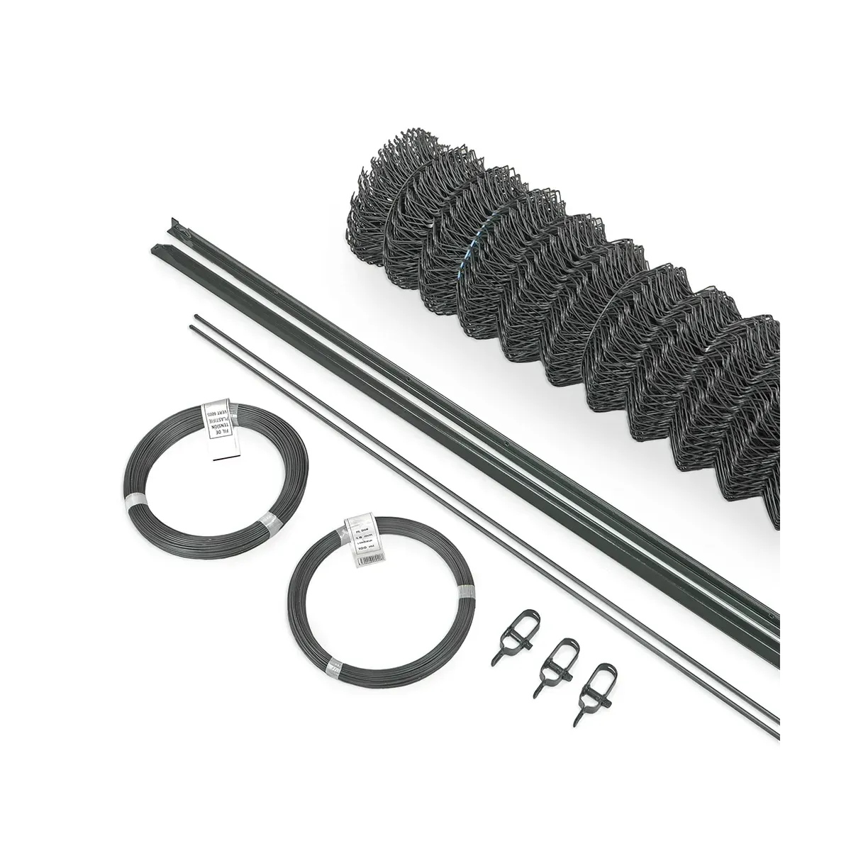 Kit grillage simple torsion plastifié BRICO - Ø fil 2,7 mm