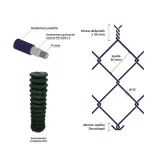 Kit grillage simple torsion plastifié BRICO - Ø fil 2,7 mm