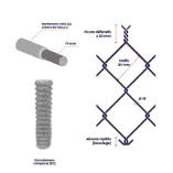 Kit grillage simple torsion galvanisé riche BRICO -  Ø fil 2,1 mm