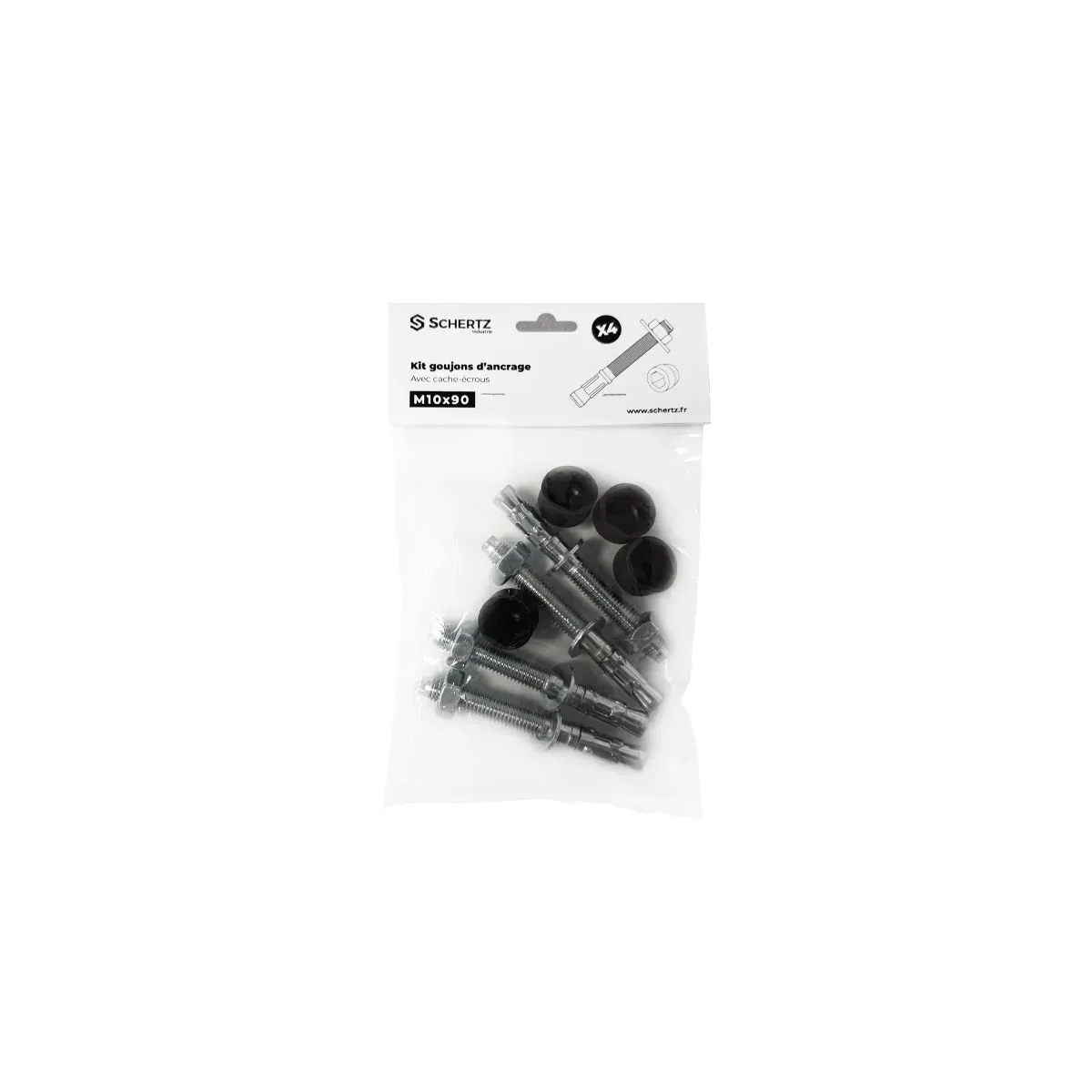 Goujon à expansion M10x90 - sachet de 4 pièces