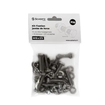 Fixation pour jambe de force - sachet de 10 pièces