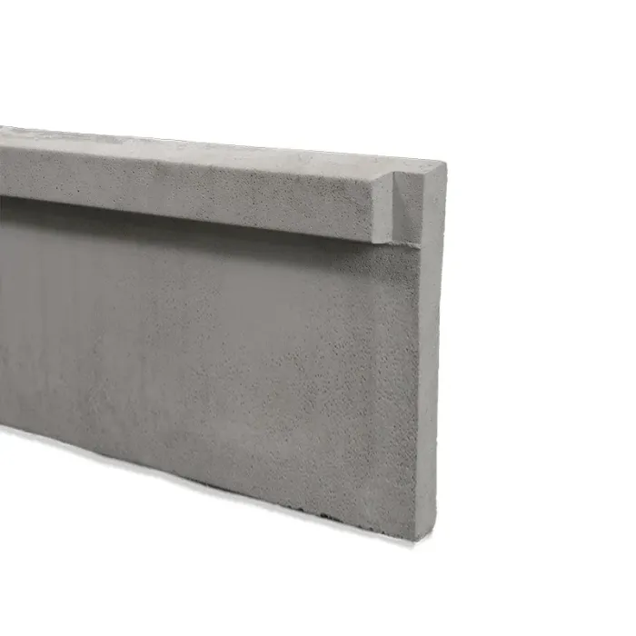 Lot de 10 dalles de soubassement béton avec 1/2 chaperon