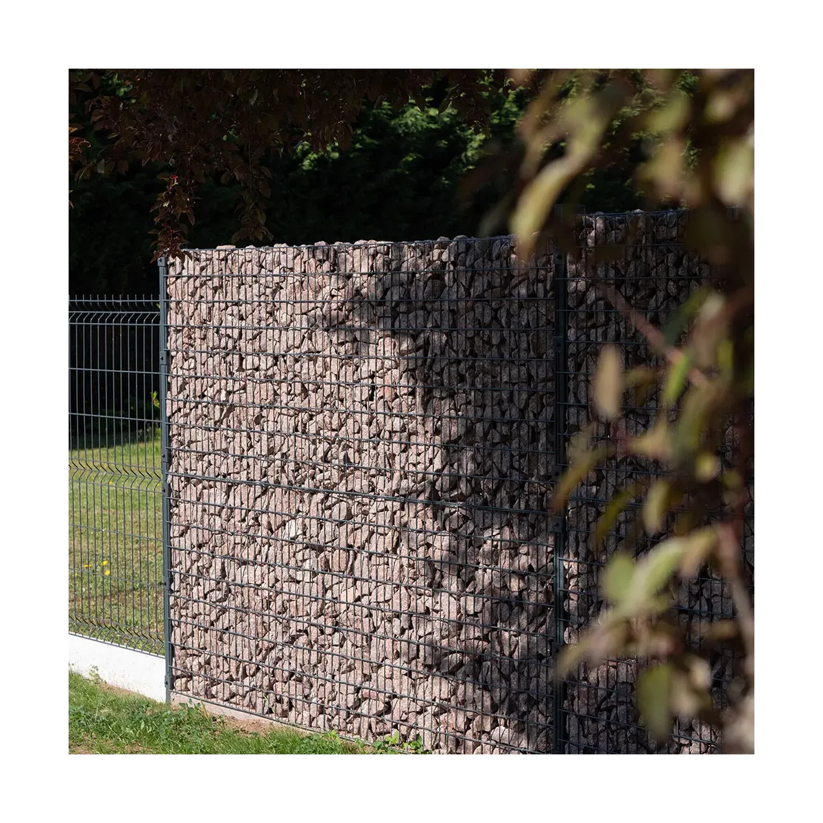 Kit clôture mur gabion à sceller
